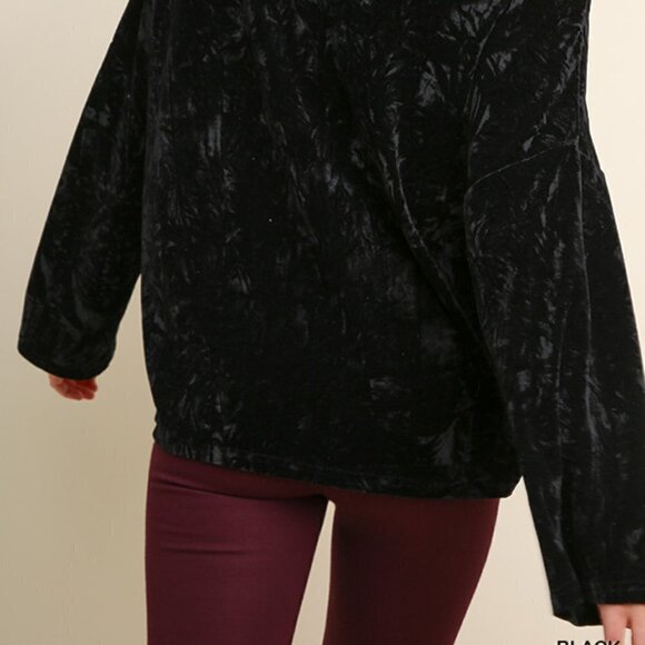 UMGEE VELVET LADIES OFF THE SHOULDER SHIRT - Picture 6 of 6
